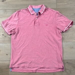Chaps Men's birdseye pique Pink Polo Short Sleeve Shirt
